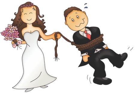 Мультяшные молодожены