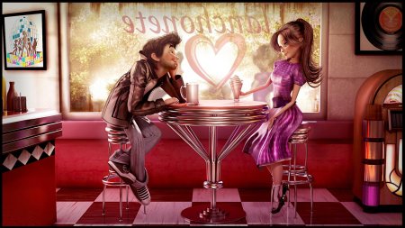 Свидание в кафе арт