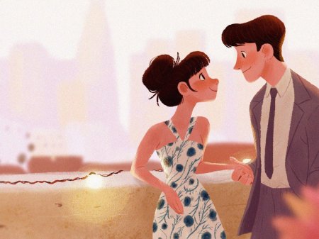 Мультяшные влюбленные