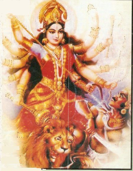 Многорукая индийская богиня