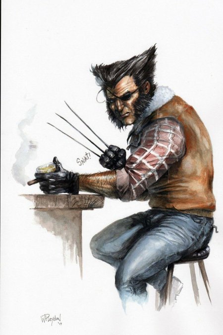 Росомаха марвел рисунок