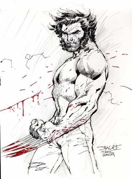 Росомаха марвел рисунок