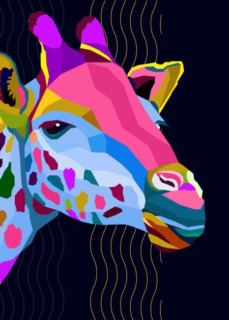 Жираф поп арт