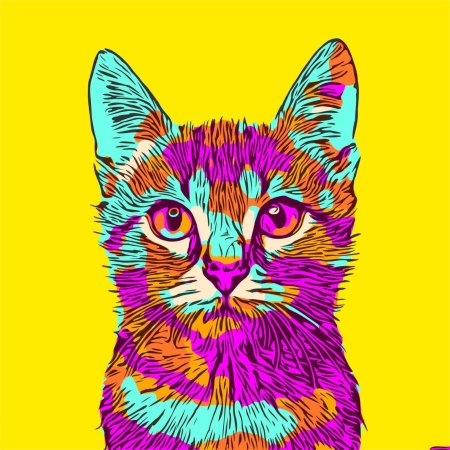 Кот разноцветный