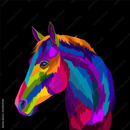 Лошадь в стиле поп-арт