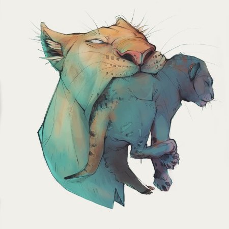 Диджитал иллюстрации животные