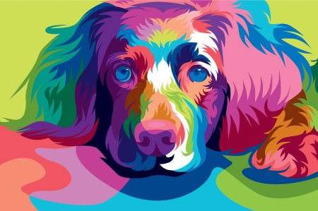Разноцветная собака