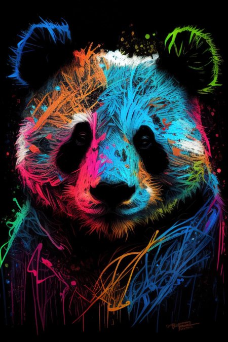 Панда картина