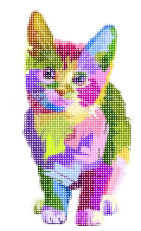 Вышивка радужные животные