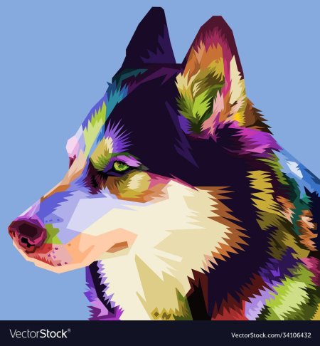 Хаски поп арт