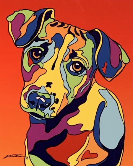 Поп арт собака