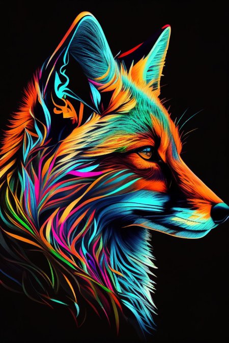 Гранни радужный волк ag0477