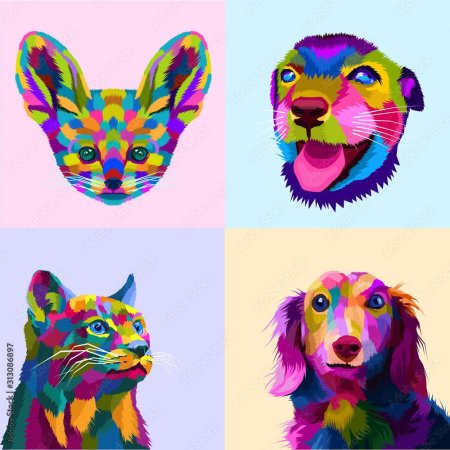Поп арт животные
