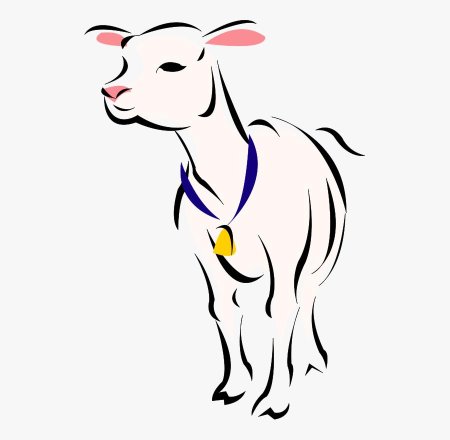 Коза на белом фоне