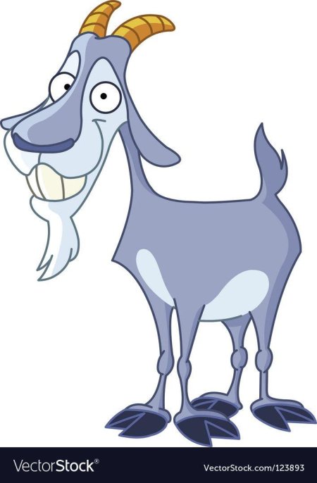 Смешная коза рисунок