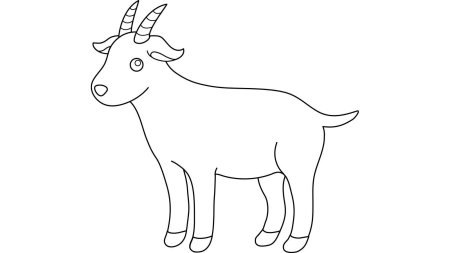 Раскраска коза
