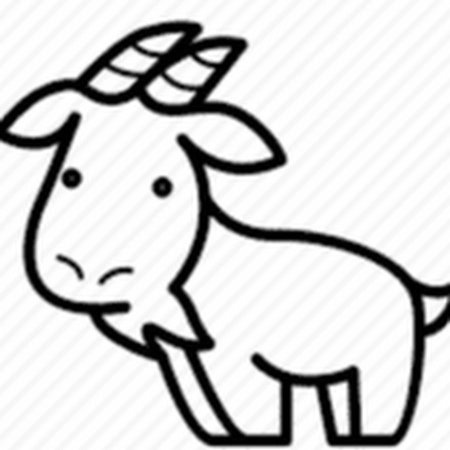 Коза раскраска для детей