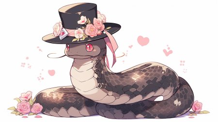 Милая змея арт