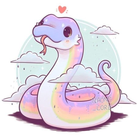 Милые рисунки змеи