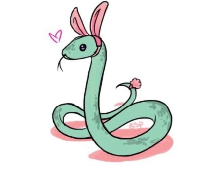 Милые рисунки змеи