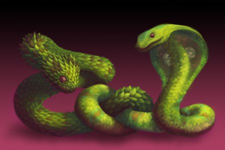 Гремучая гадюка зеленая