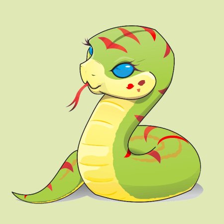 Милые рисунки змеи