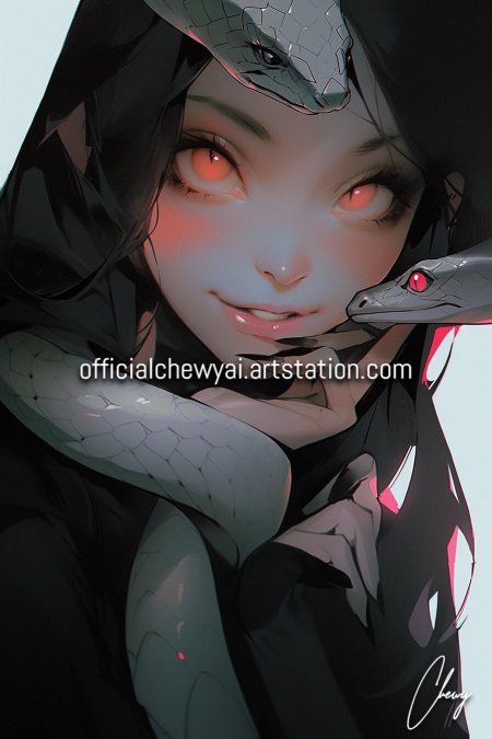 Девушка со змеей