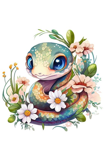 Милые рисунки змеи