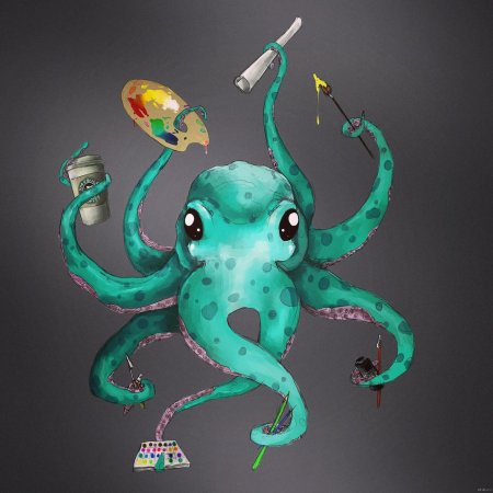 Осьминог арт