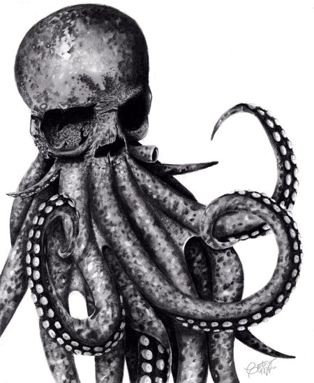 Кракен осьминог череп