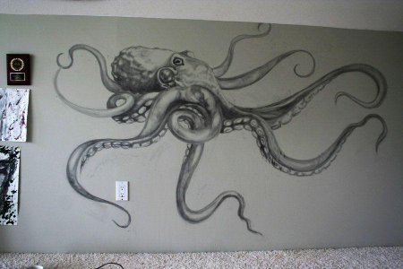 Тату эскиз осьминог