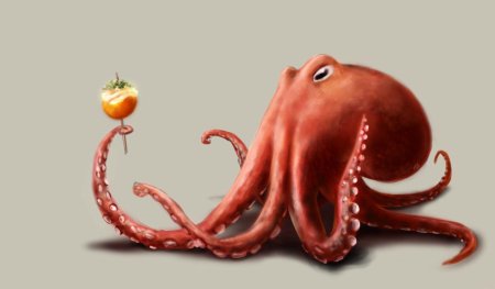 Осьминог красный