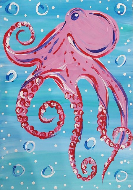 Осьминоги рисунок
