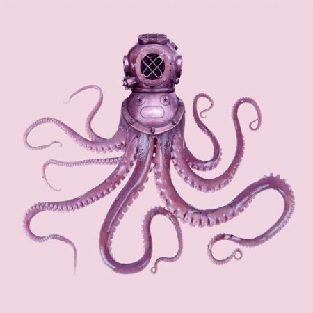 Осьминог в водолазном шлеме