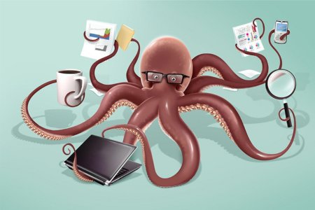 Смешной осьминог