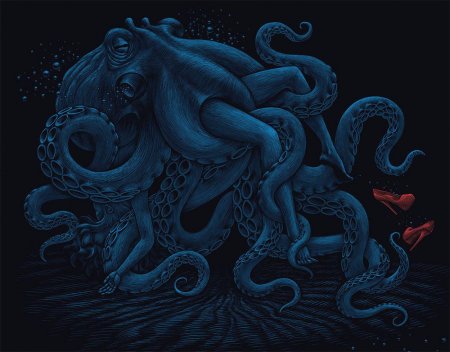 Осьминог в океане