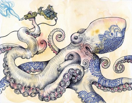 Осьминог арт