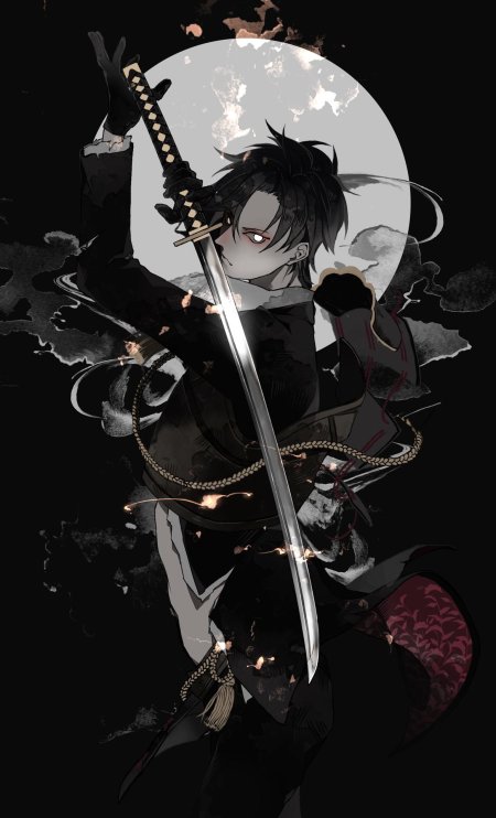 Катана аниме арт