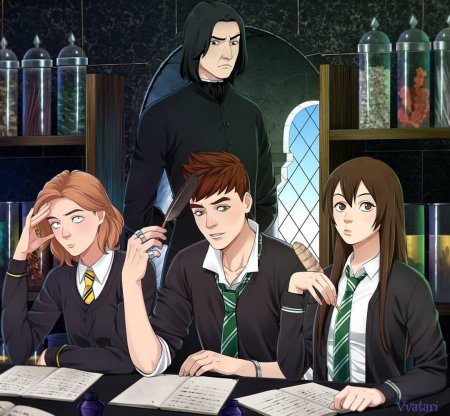 Гарри поттер аниме слизерин