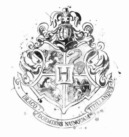 Герб хогвартса из гарри поттера рисунок