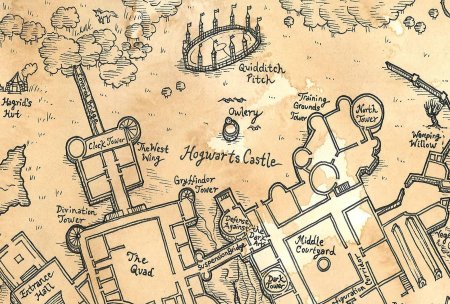 Карта окрестностей хогвартса гарри поттер