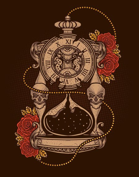 Песочные часы иллюстрация