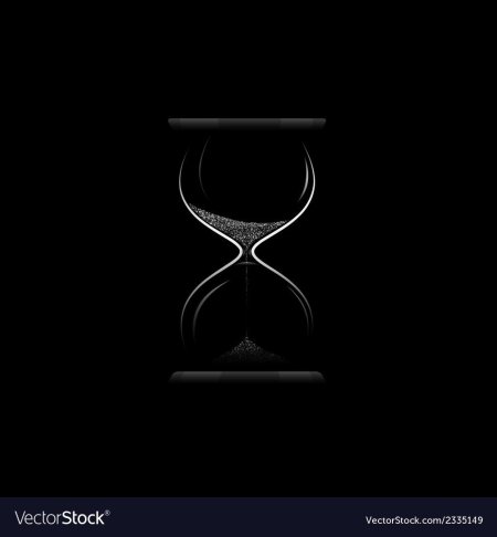 Песочные часы на черном фоне