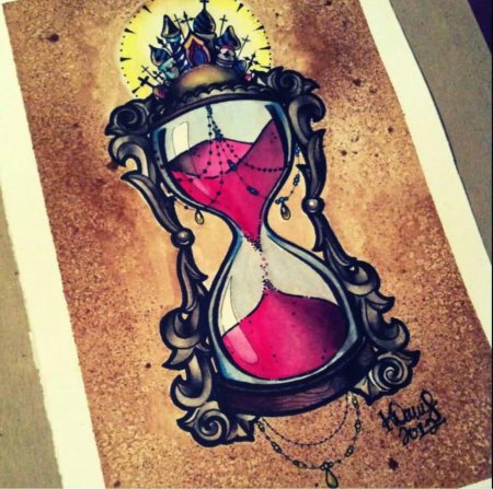 Тату песочные часы эскизы