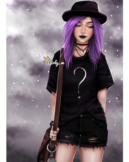 Персонажи с фиолетовыми волосами