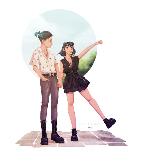 Лука и маринетт арт +18