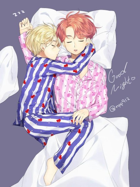 Bts vkook art милые