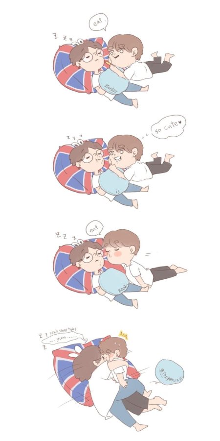 Vkook чиби выходящим из книги