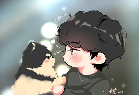 Тэхен и ентан арт