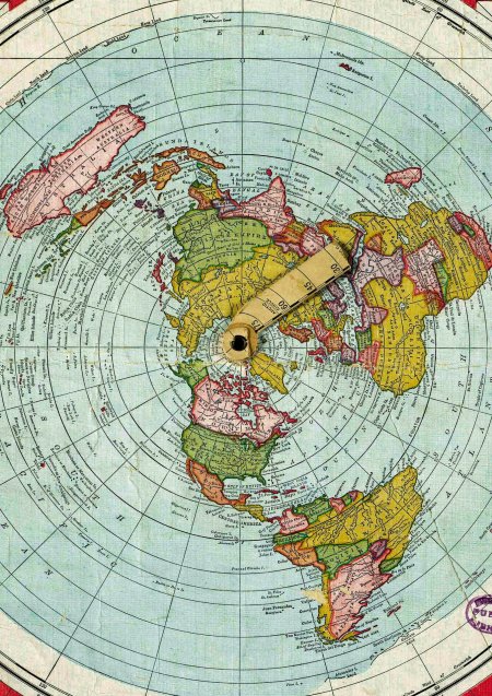 Карта плоской земли 1892